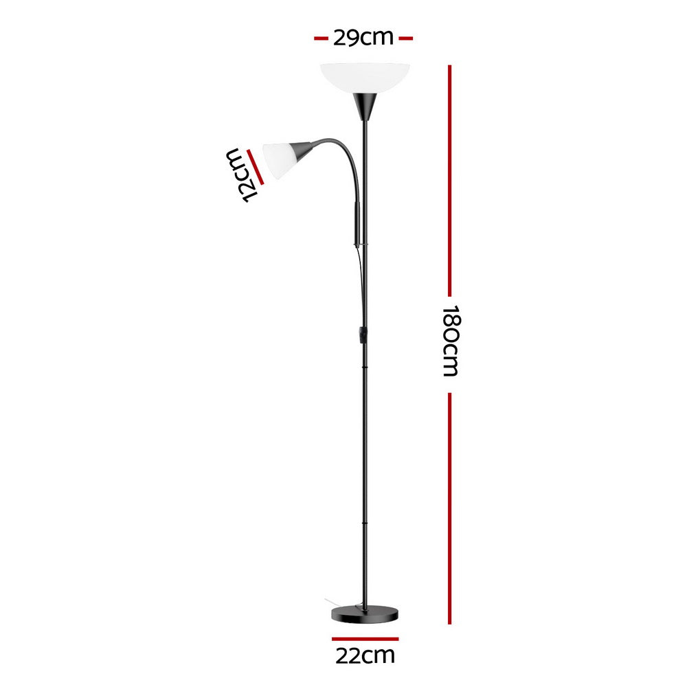 NNEDSZ Floor Lamp Mother and Child Modern Home Living Room Office Reading Black
