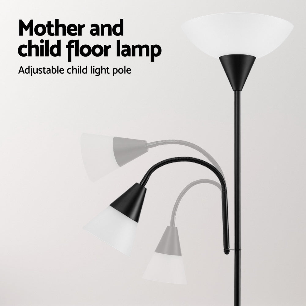 NNEDSZ Floor Lamp Mother and Child Modern Home Living Room Office Reading Black