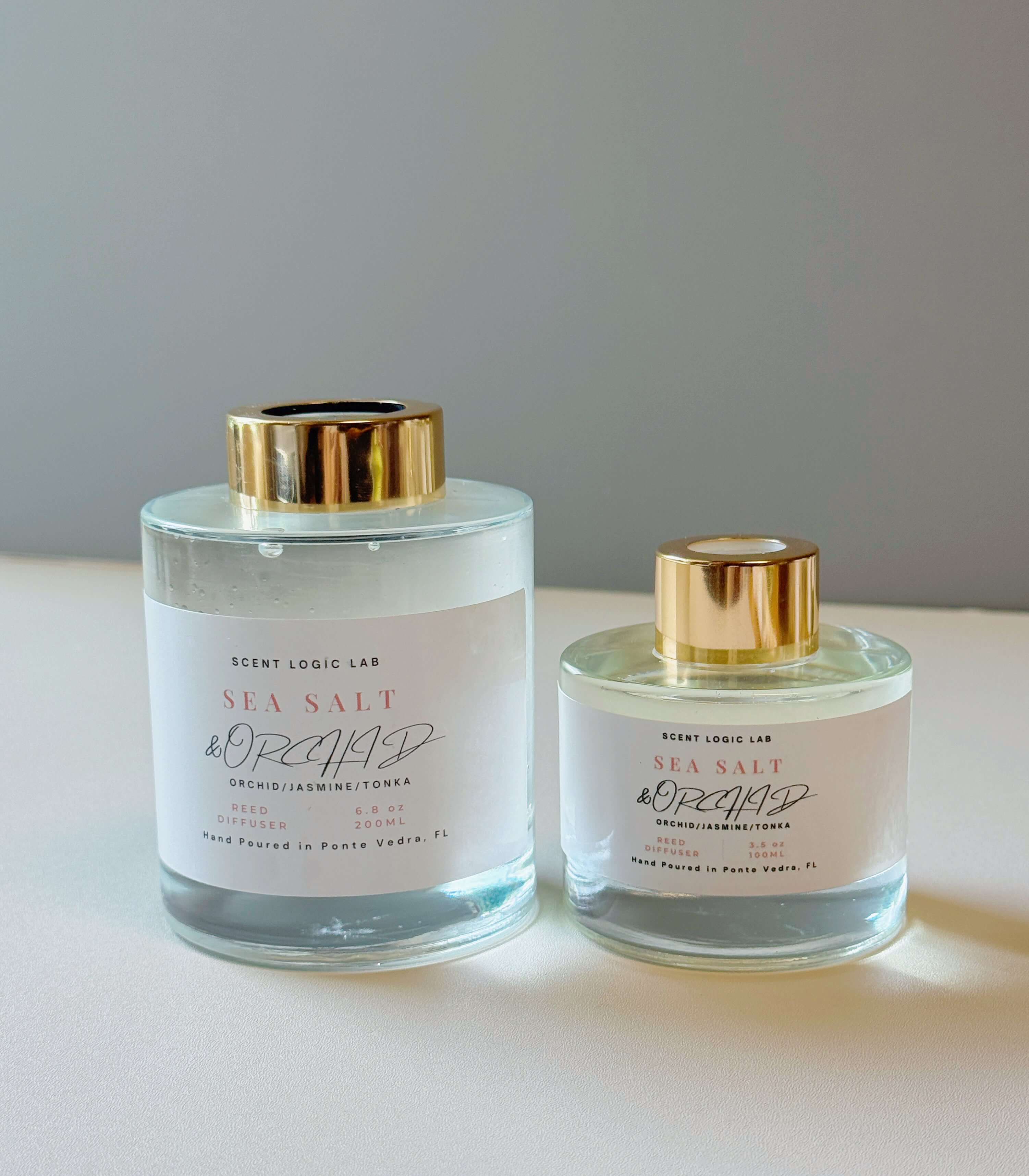Sea Salt and Orchid Reed Diffuser – 100ml & 200ml | Hand-Poured Aroma for Home or Office